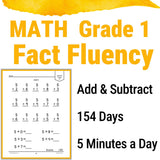 Math grade 1 fact fluency add and subtract