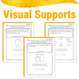 word problem worksheets with visual supports