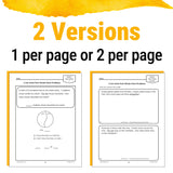 Two math word problem worksheets with text indicating two versions per page.