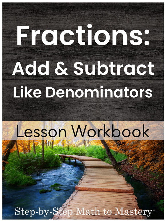 Fractions Add Subtract Like Denominators