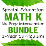 Kindergarten Math Intervention Bundle PDFs
