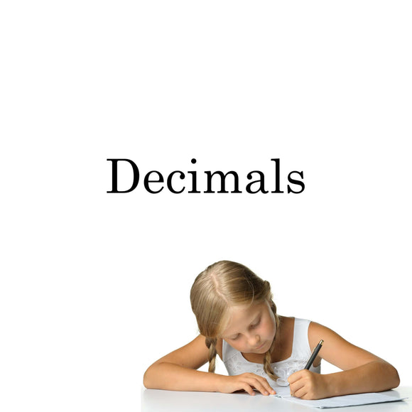 Decimal Lesson Workbooks for Special Education Classes