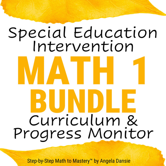 1st Grade Special Education Math Curriculum and Progress Monitor Assessments | PDF Download