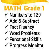 1st Grade Special Education Math Curriculum and Progress Monitor Assessments | PDF Download