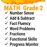 2nd Grade Special Education Math Curriculum and Progress Monitor Assessments | PDF Download