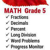 5th Grade Special Education Math Curriculum and Progress Monitor Assessments | PDF Download