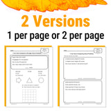 2nd grade math word problem worksheets with text indicating two versions.