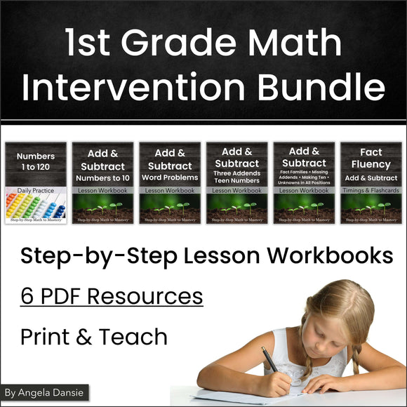 1st Grade Math Intervention Bundle PDFs
