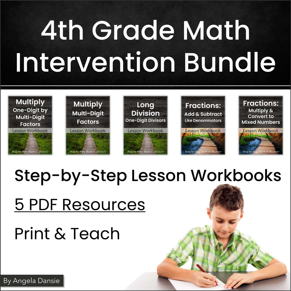 4th grade math intervention bundle pdf downloads step by step math