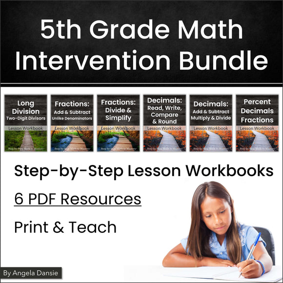 5th Grade Math Intervention Bundle PDFs