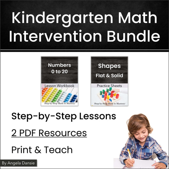Kindergarten Math Intervention Bundle PDFs