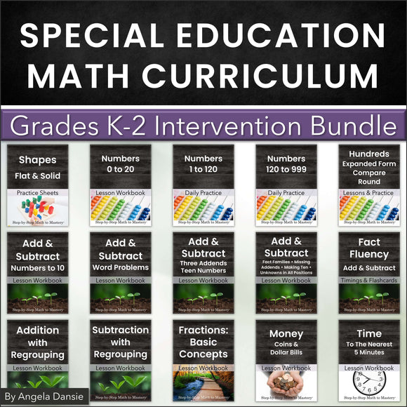 Special Education Math Curriculum K-2 Bundle