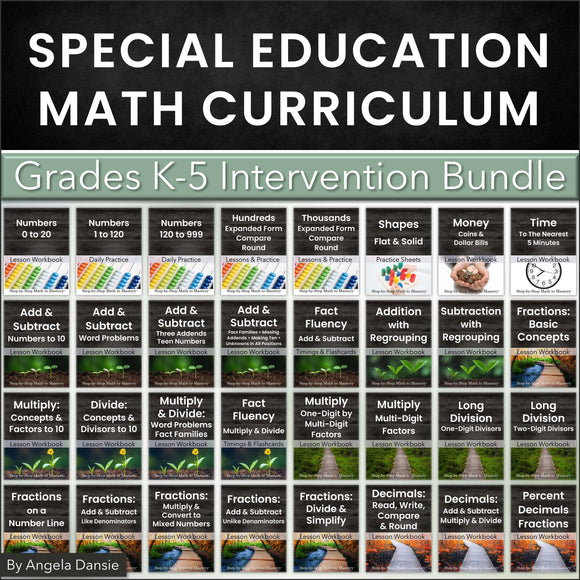 Special Education Math Curriculum | Tier 2 Math Intervention | Step-by-Step Math Lesson Bundle